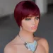 100 % Echthaar, Pixie-Schnitt, maschinengefertigte Perücke mit Pony, glattes Remy-Haar, kurze Bob-Perücke für Frauen_voghion.com
