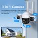 QD22 Three-screen Surveillance Camera WiFi Version Three-eye Ultra-high-definition Outdoor Waterproof Panoramic_voghion.com
