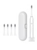 Brosse à dents électrique sonique rechargeable, nettoyage en profondeur, 5 modes et 4 têtes de brosse_voghion.com