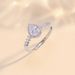Anello S925 Donna Goccia d'acqua Moda Zircone Quadrato Diamante Moda Temperamento Anello Aperto Diamante Intarsiato Semplice Anello in Argento Sterling_voghion.com