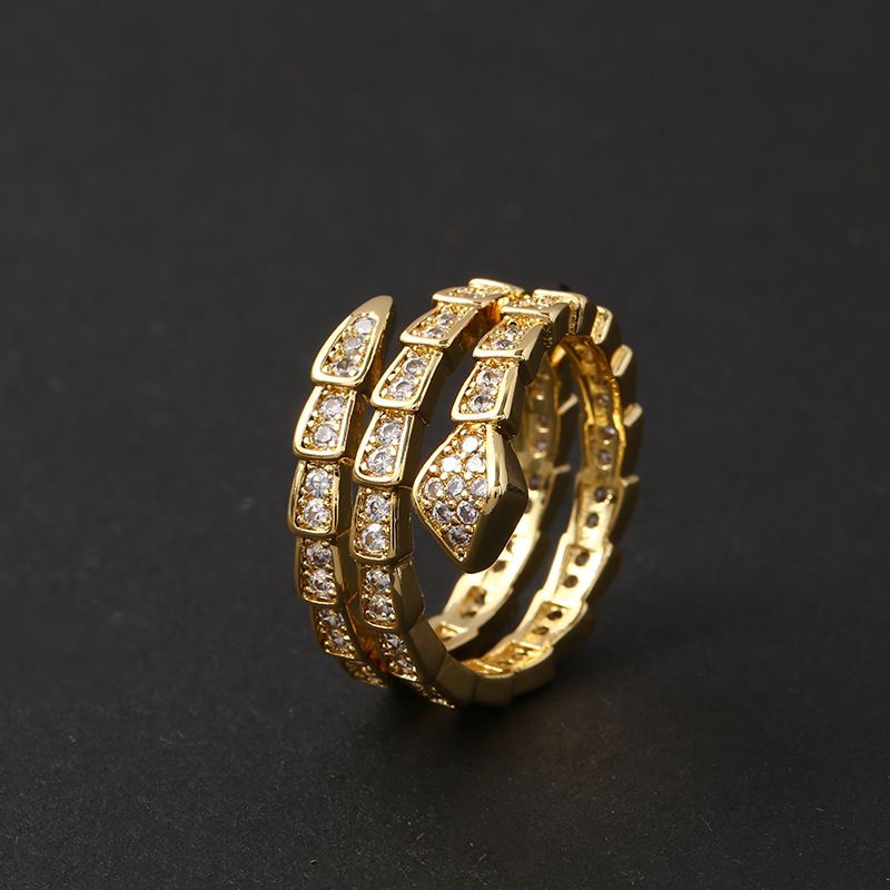 Lichte luxe mode slangenbot ring dames ins tide niche design hoge zin verstelbare ring_voghion.com