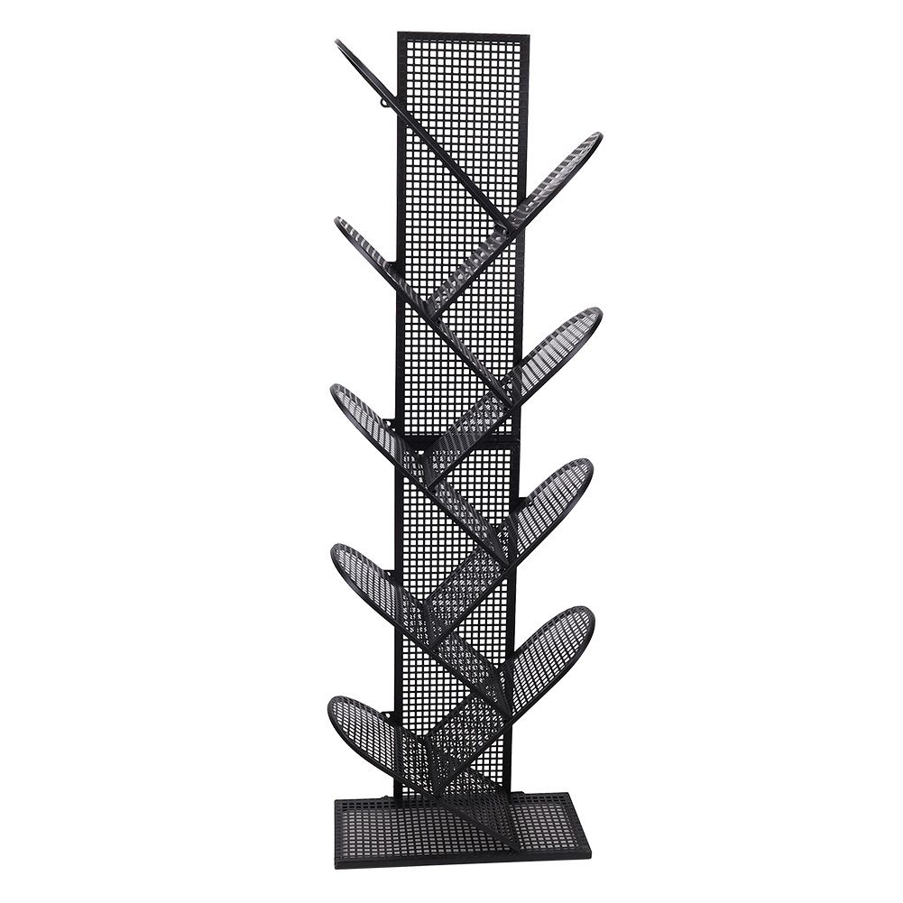 Bookshelf Metal Tree Bookcase Living Room Sundries Storage Holder Llattice Cabinet Home Decor Display Stand Book Shelf_voghion.com