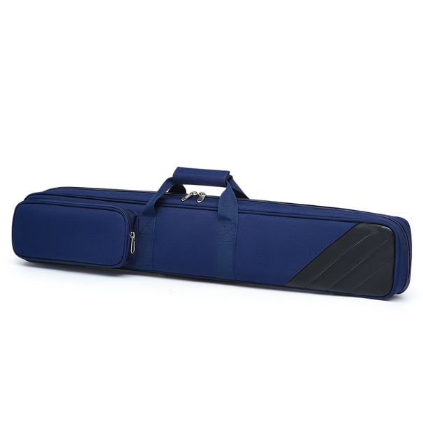 High-Quality Snooker Cue Case For 3/4 & 1/2 Cues - Durable Oxford Fabric With Polyester Lining - Travel-Friendly & Compact Storage - Black & Blue_voghion.com