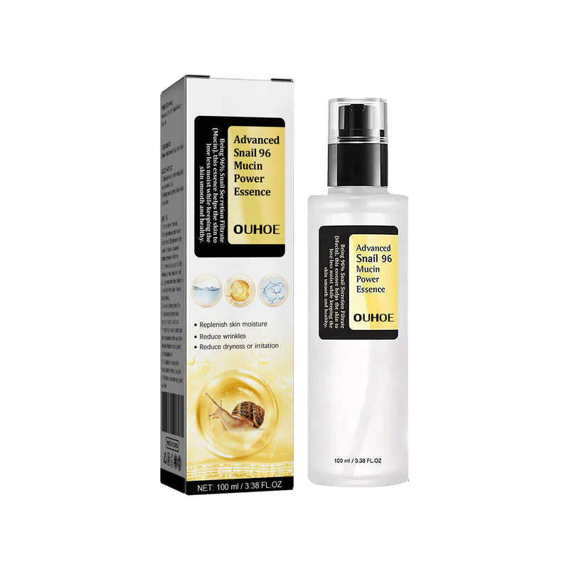 OUHOE Snail 96 Collagen Power essence Repairs Skin Barrier, Moisturizes and Lightens Black Spots_voghion.com
