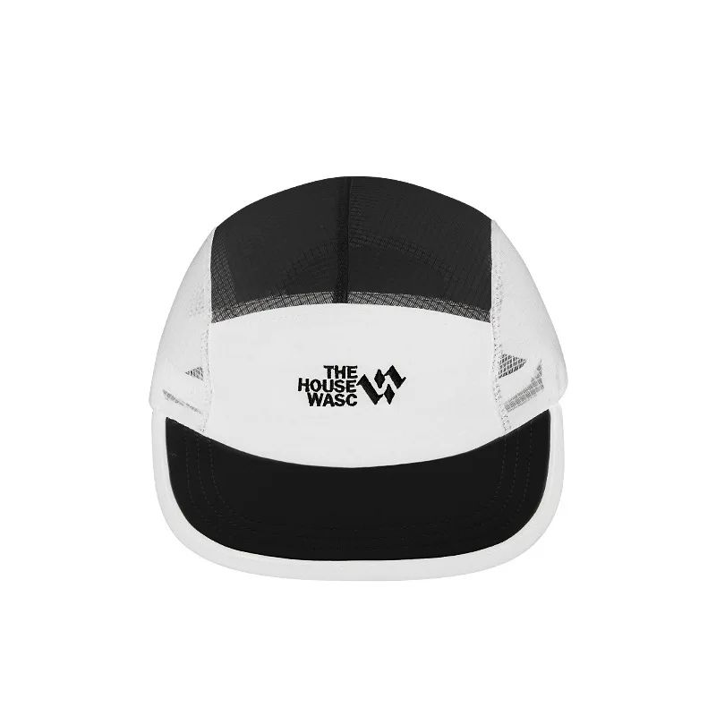Nuovi arrivi WSAC Design Quick Drying Mesh Nero Bianco 5 Pannelli Baseball Cap Skateboard Gorras Plana Flat Snapback Cappelli 59-63cm_voghion.com
