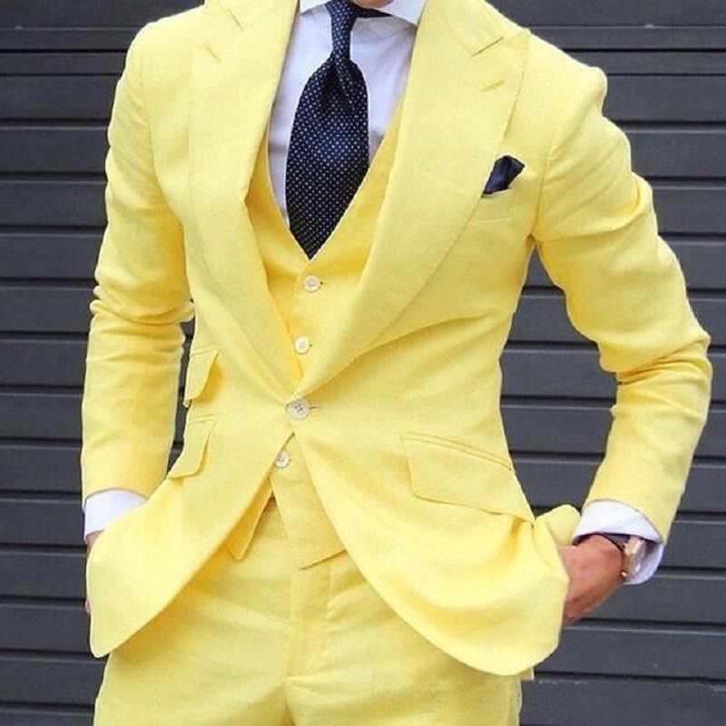 Roupas masculinas novo terno masculino três peças slim casamento noivo padrinho terno_voghion.com