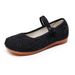 Flat Shoes With Cow Tendon Sole, Solid Color Women's Single Spring And Summer New Items, Embroidered Cloth Shoes, Plate_voghion.com