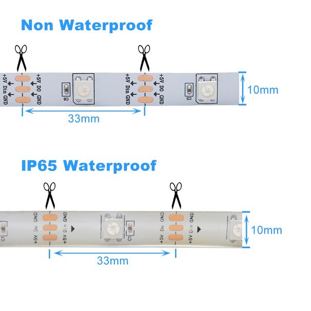 5050 RGB LED-Lichtstreifen – 5 V WS2812B, 16 Millionen Farben, für Zuhause/Party/Dekoration_voghion.com