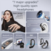 New AI Smart Bluetooth Earphones Semi-In-Ear Open-Ear YJ-55 Sports Simultaneous Translation Leather Texture_voghion.com