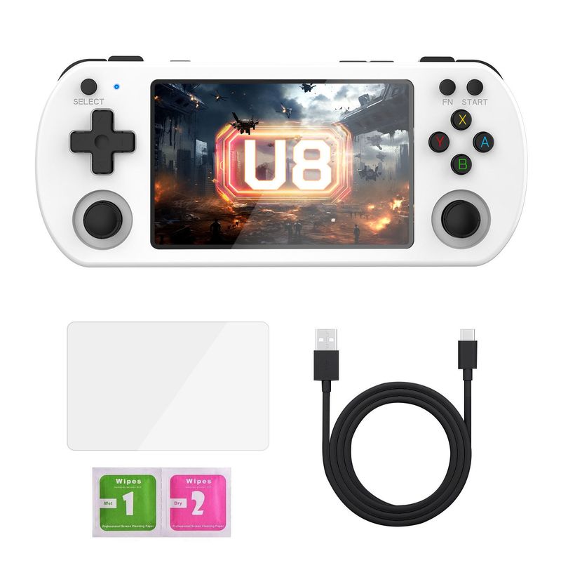 Console per videogiochi U8 Console per videogiochi portatile retrò, console per videogiochi open source con sistema Linux, console per videogiochi portatile PS da 4,0 pollici_voghion.com