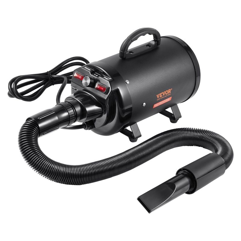VEVOR Dog Dryer, 2800W/4.3HP Dog Blow Dryer, Pet Grooming Dryer with Adjustable Speed and Temperature Control, Pet Hair Dryer with 4 Nozzles and Exten_voghion.com