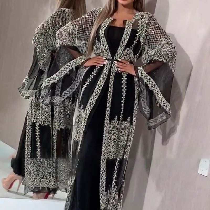 Vêtements pour femmes, grande balançoire, jupe longue sexy, châle, robe de soirée de banquet_voghion.com