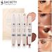SHCOETY Dual-Ended Contour Stick Set - Matte Highlight & Contour All-in-One Pen - For Nose Shadow, Face Lifting & Eyebag Brightening - Long-Lasting_voghion.com