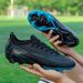 New all-knitted breathable sports shoes FG nail non-slip men's and women's game shoes_voghion.com
