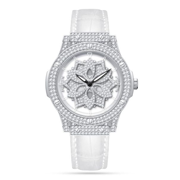 Ladies' Watch Fashion Large Dial Pentagram Waterproof Ladies' Watch Snowflake Rotating Hollow Women's Watch_voghion.com