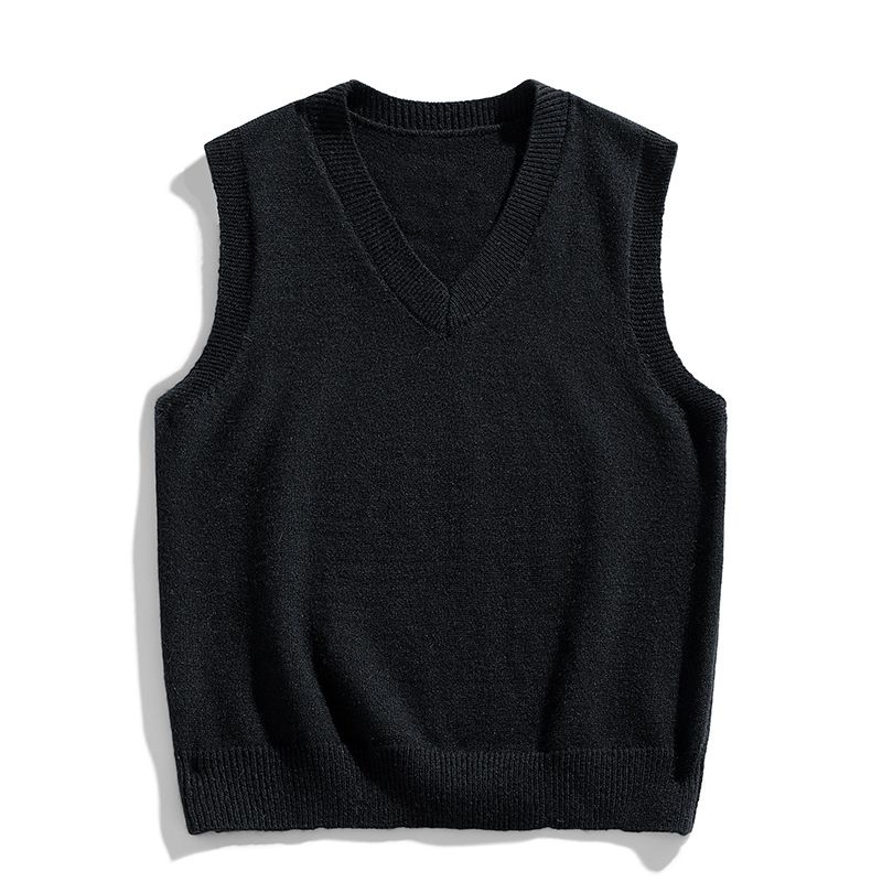 2025 herbst Winter Neue V-ausschnitt Gestrickte Weste Männer Ärmellose Pullover Paar Outfit Britischen Stil_voghion.com