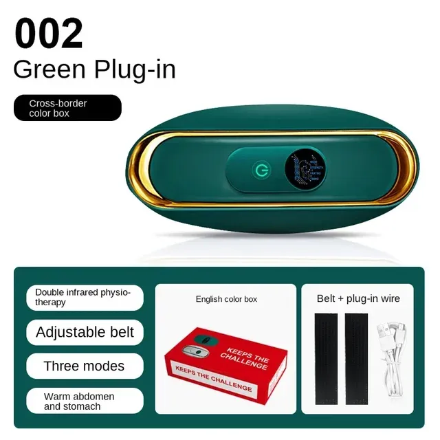 Cintura riscaldante ricaricabile USB per addome, massaggiatore vibrante per tutto il corpo, sollievo per schiena e vita, regalo Fiess femminile_voghion.com