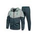 Men’s Color-Block Hoodie & Jogger Set – Trendy Casual Sportswear For Spring & Fall_voghion.com