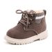 ShoeGlobe Autumn Winter Cotton Shoes Boys' Warm Padded Martin Girls' Side Zipper Retro Single Children's Snow Boots Wholesale_voghion.com