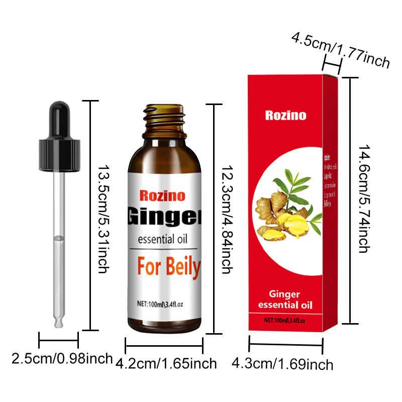 Olio essenziale profumato per la cura della pelle con aromaterapia pura allo zenzero_voghion.com