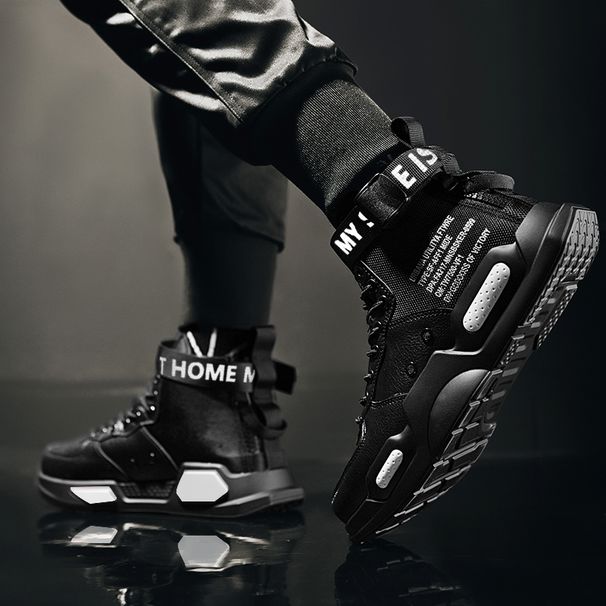 Stivali da moto neri alla moda da uomo, nuovi, invernali, della serie calda europea Martin High Top 2025, scarpe da lavoro_voghion.com