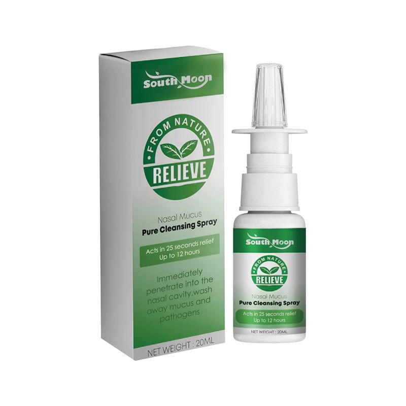 Spray nasale South Moon per muco nasale Allevia il disagio nasale Congestione nasale Ventilazione Spray per la cura del corpo_voghion.com
