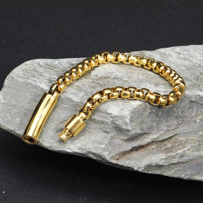 Pulseira de casal de titânio, aço inoxidável, quadrada, com pérolas, personalidade, criativa, moderna, simples e versátil_voghion.com