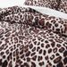 Nordic Geometric Print Bedding Set - Premium Fitted Sheet With Stylish Leopard & Geometric Patterns, Soft Brushed Fabric, Multiple Sizes_voghion.com