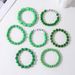 St. Patrick's Day Small fresh special shaped acrylic beaded bracelet set multi layer stacking lucky letter bracelet_voghion.com