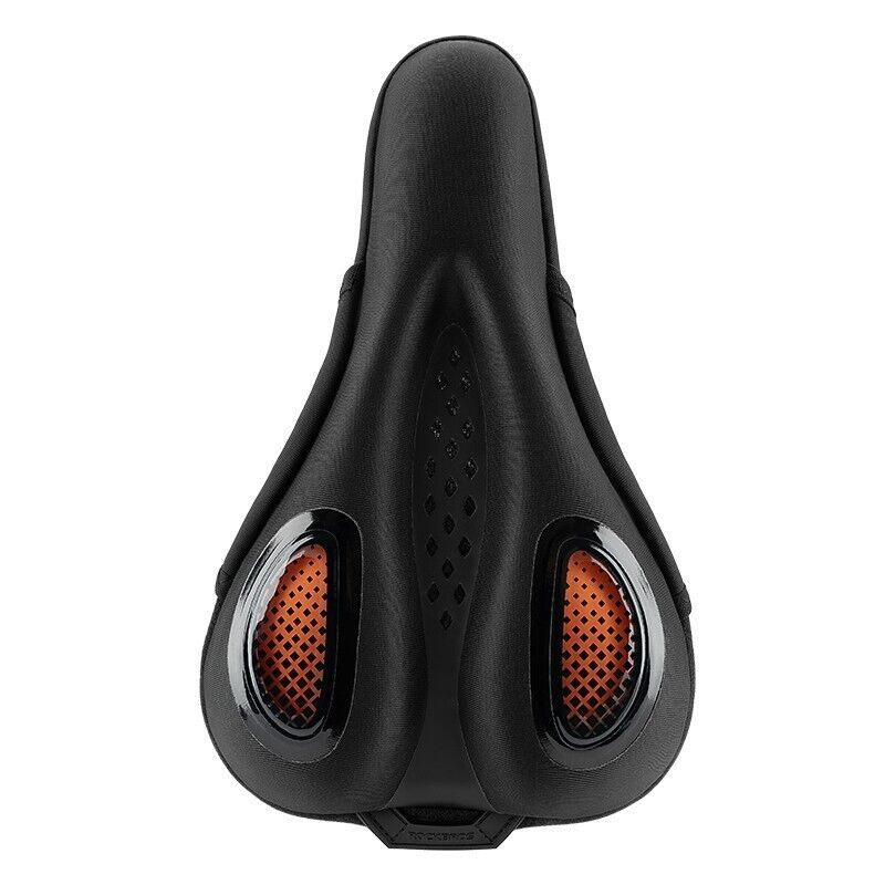 Sillín de bicicleta ROCKBROS de silicona líquida y transpirable, color naranja_voghion.com