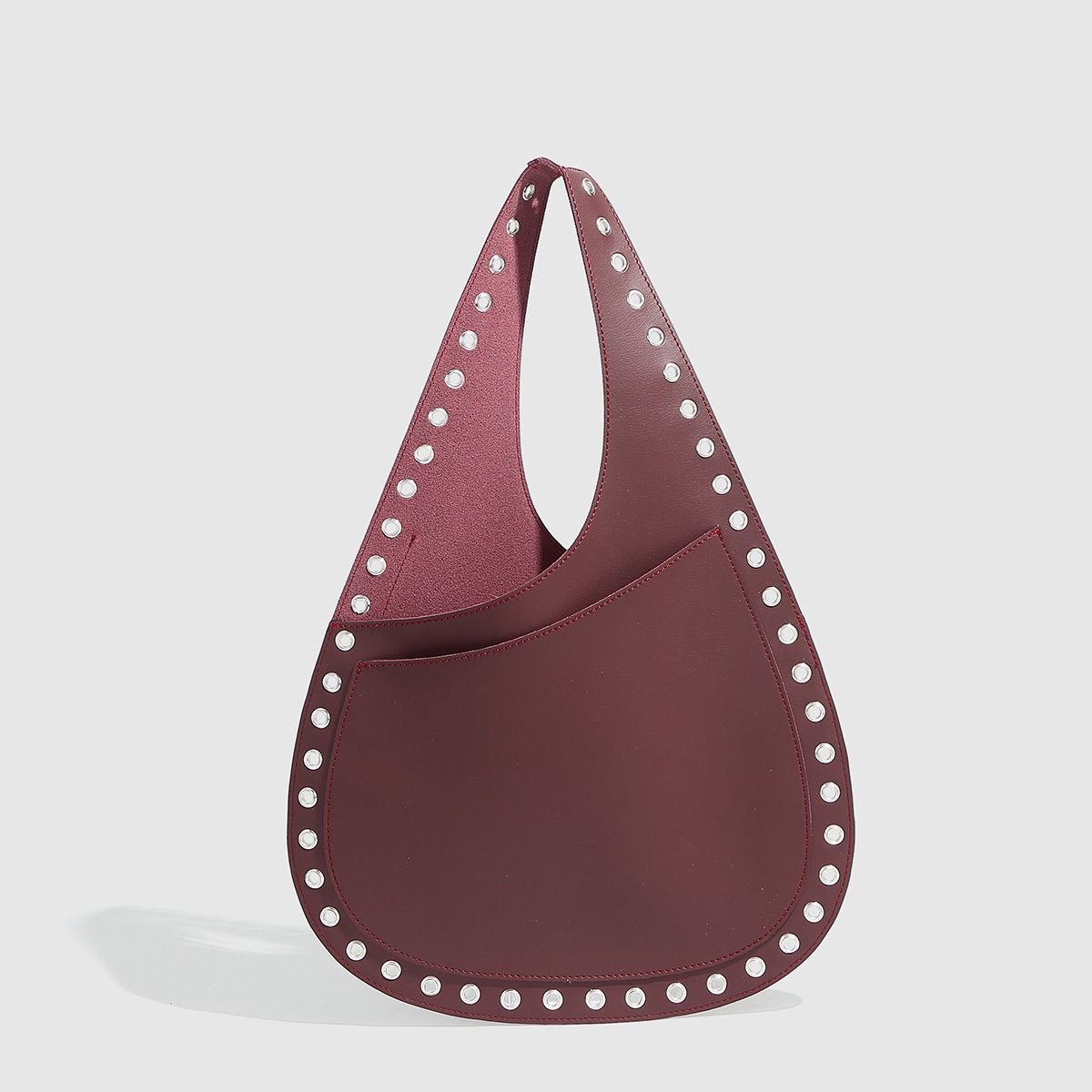 Borsa da donna, borsa a tracolla in stile punk, borsa a mano cava, borsa tote con occhiello, semplice, grande capacità, borsa da polso, borsa da donna_voghion.com