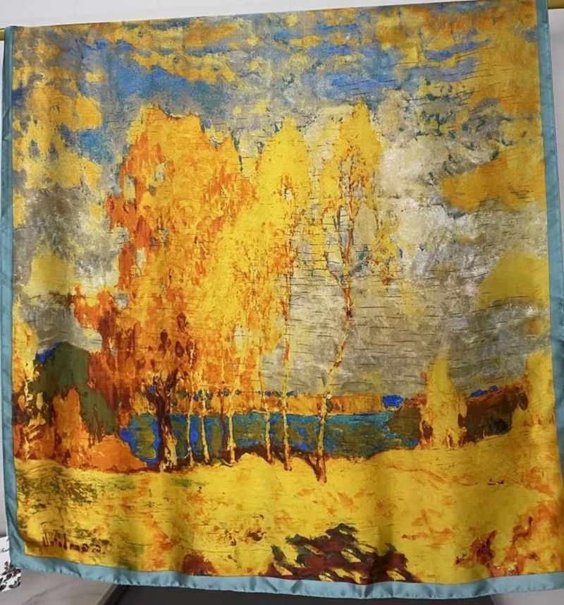 Châle de protection solaire en soie de mûrier pour femme, grande écharpe longue et satinée, idéale pour la plage ou l'été_voghion.com