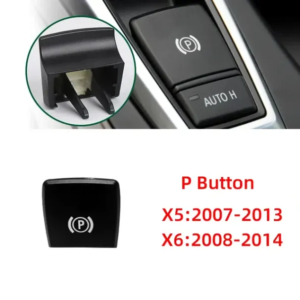 Gruppo freno a mano per auto, freno di stazionamento, pulsante P, interruttore di controllo automatico H, sostituzione della copertura per X5 X6 E70 E71 E72 61319148508_voghion.com