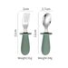 Silikon-Kurzgriff aus Edelstahl 316 für Kinder, 3-teiliges Set mit Messer, Gabel und Löffel für Säuglinge, tragbares Esslöffelset für Mutter und Kind_voghion.com