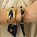 French Colorful Scarf Bracelet Matte Gold Open Bangle Women Niche Design Exotic Style Layered Jewelry_voghion.com