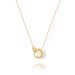 Gold plated Exquisite Interlaced Pendant Necklace for Women Ring Chain Pendant Necklace_voghion.com