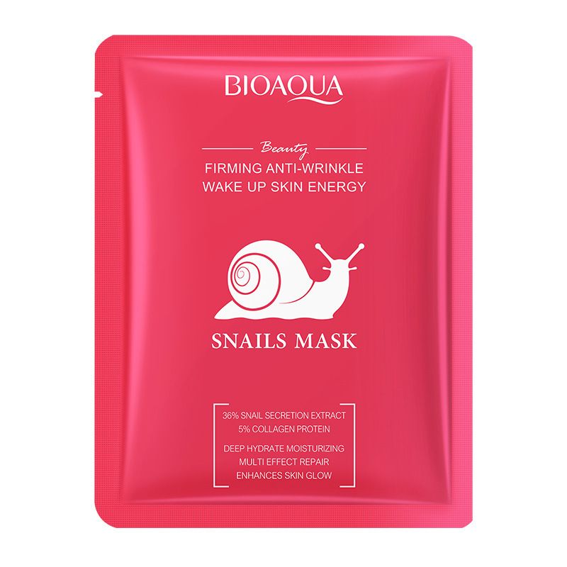 Full English BIOAOUA Snail Multi-effect Repair Hydration Hydrating And Moisturizing Face Mask Sheet_voghion.com