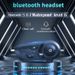 Motorcycle helmet multi-function Bluetooth headset version 5.0 has clear sound quality and long standby Bluetooth_voghion.com