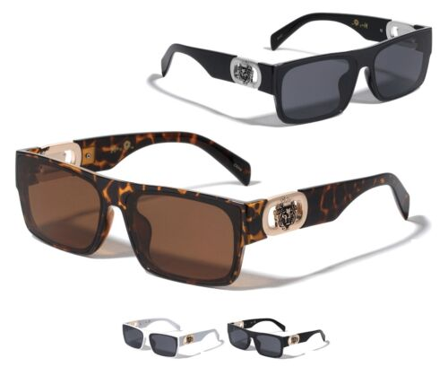 Men's Sunglasses Designer Square Gold Frame Shadow Rapper Style HIP HOP_voghion.com