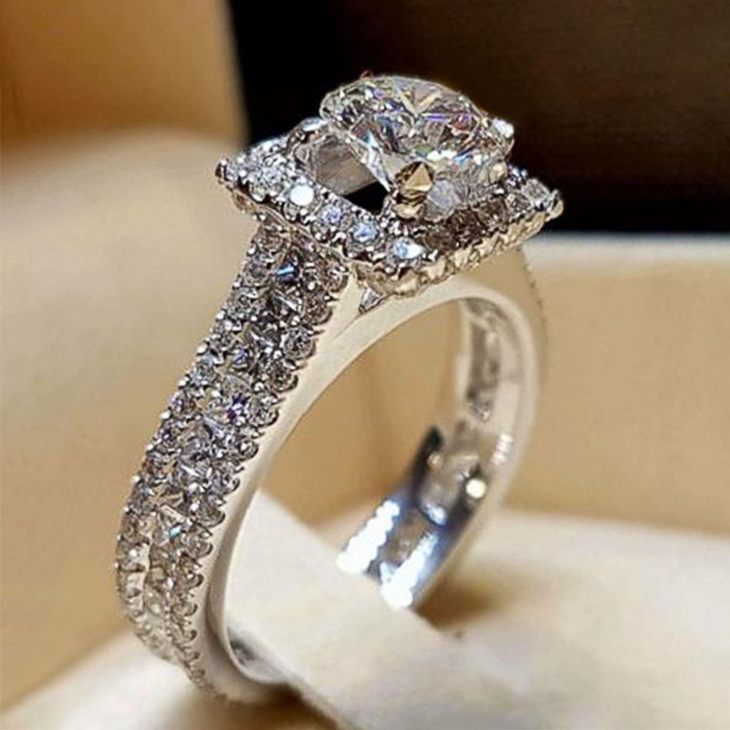 Anello di fidanzamento con zirconi moda Cao Shi Anello con zirconi con diamanti rotondi quadrati femminili_voghion.com