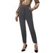 "Tailored Stretch Trousers With Button Accents – Slim-Fit Work Pants With Slant Pockets (Black/Navy/Khaki, S-XXL, Euro-US Office Chic)"_voghion.com