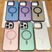 Plating Matte Phone Cases For Iphone 11 14 13 12 15 Pro Max 16 Plus Case Magnetic Wireless Charge Cover_voghion.com