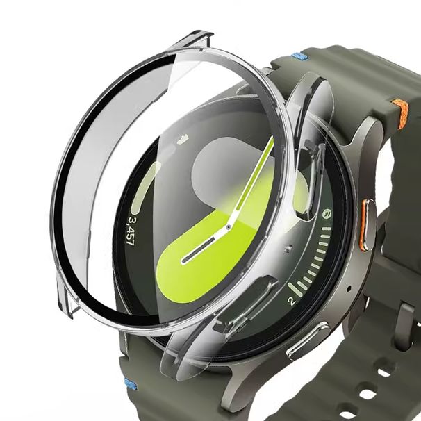 Displayschutzfolie für Samsung Galaxy Watch 7 44 mm 40 mm Armband Zubehör Stoßfängerabdeckung aus gehärtetem Glas Galaxy Watch 7 Hülle_voghion.com