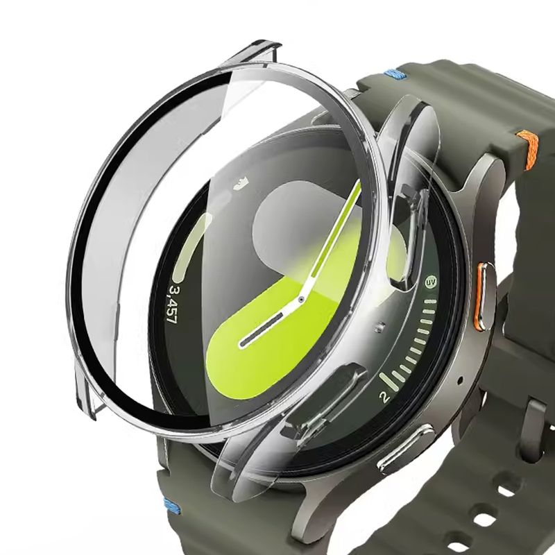 Screen protector for Samsung Galaxy watch 7 44mm 40mm straps band Accessories Tempered Glass bumper Cover Galaxy watch 7 Case_voghion.com