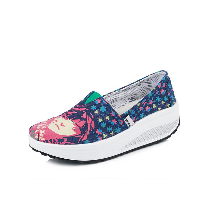 Neue One-Step-Loafer aus Stoff mit schrägem Absatz, rockige Damenschuhe_voghion.com