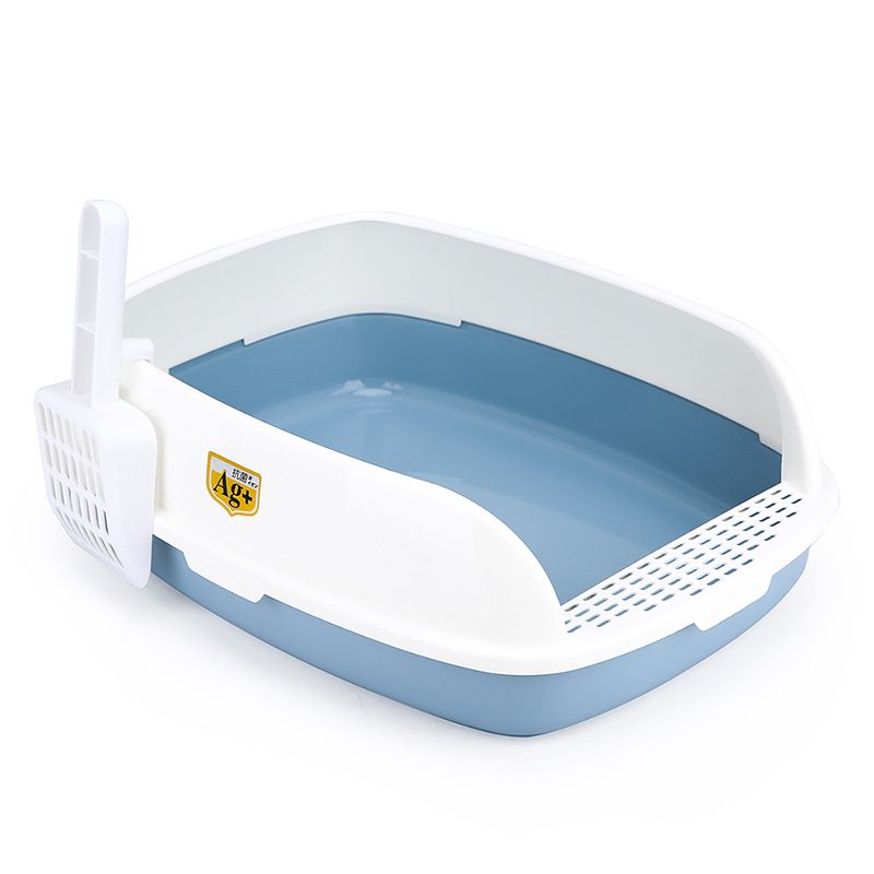 Toilette a pedale ispessita, scatola semi-chiusa, forniture per animali domestici, antispruzzo, lettiera per gatti staccabile e lavabile_voghion.com