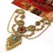 Fashionable Retro Ethnic Style Exaggerated Alloy Electroplating Bohemian Turquoise Wings Tassel Necklace_voghion.com