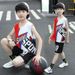 Mother & Kids Boys' basketball uniforms suits summer 2024 new style for middle and large children's summer clothes children's basketball uniforms_voghion.com