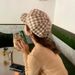 Woolen Beret For Women, Autumn And Winter, Niche College Style, Newsboy Plaid Octagonal Hat, Painter Hat_voghion.com