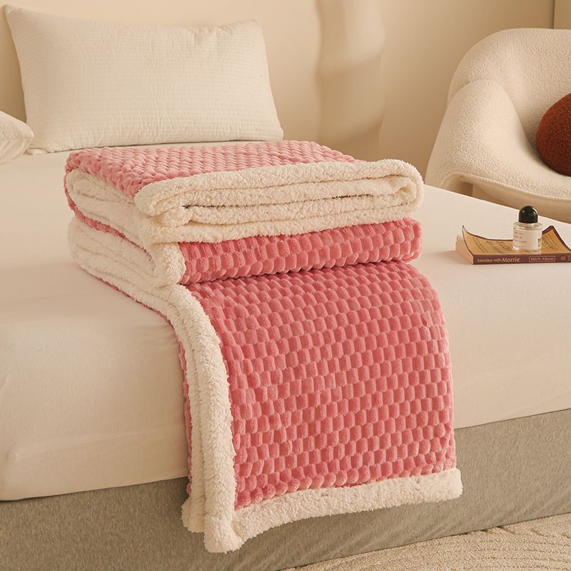 Lamb Wool Like Blanket Nap Warm Blanket Thick Blanket_voghion.com